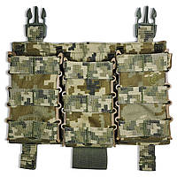 Передня панель до плитоноски "YURKO" з вшитими кишенями під АК | Піксель ММ14 | Ukr shield