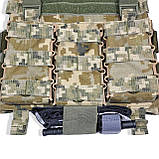 Передня панель до плитоноски "YURKO" з вшитими кишенями під АК | Піксель ММ14 | Ukr shield, фото 8