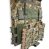 Передня панель до плитоноски "YURKO" з вшитими кишенями під АК | Піксель ММ14 | Ukr shield, фото 6