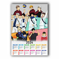Календар настінний аніме Волейбол 42х29 см (data_12)