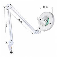 Лампа-лупа настільна косметологічна на струбціні LK-01