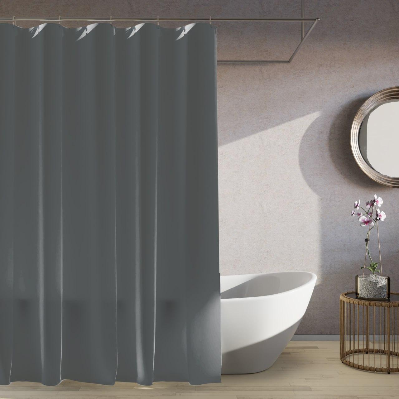 Тканинна штора для ванної кімнати AGATE з кільцями 12 шт. Розмір 240х200