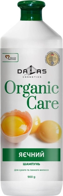 Шампунь для сухого та ламкого волосся Dalas Cosmetics Organic Care Яєчний 143259 900 мл l