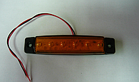 Фонарь боковой габаритный LED 6 диод желтый