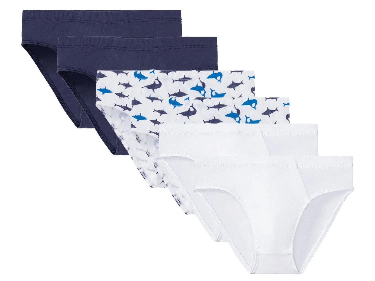 Трусики для хлопчиків LUPILU® 6 штук, зріст 86-92, колір синій, білий