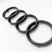 Передня емблема AUDI (Ауді) A1 (8X) 2010-2018, A4 (B7) 2004-2008 - Чорний глянець 263x87 мм, фото 4