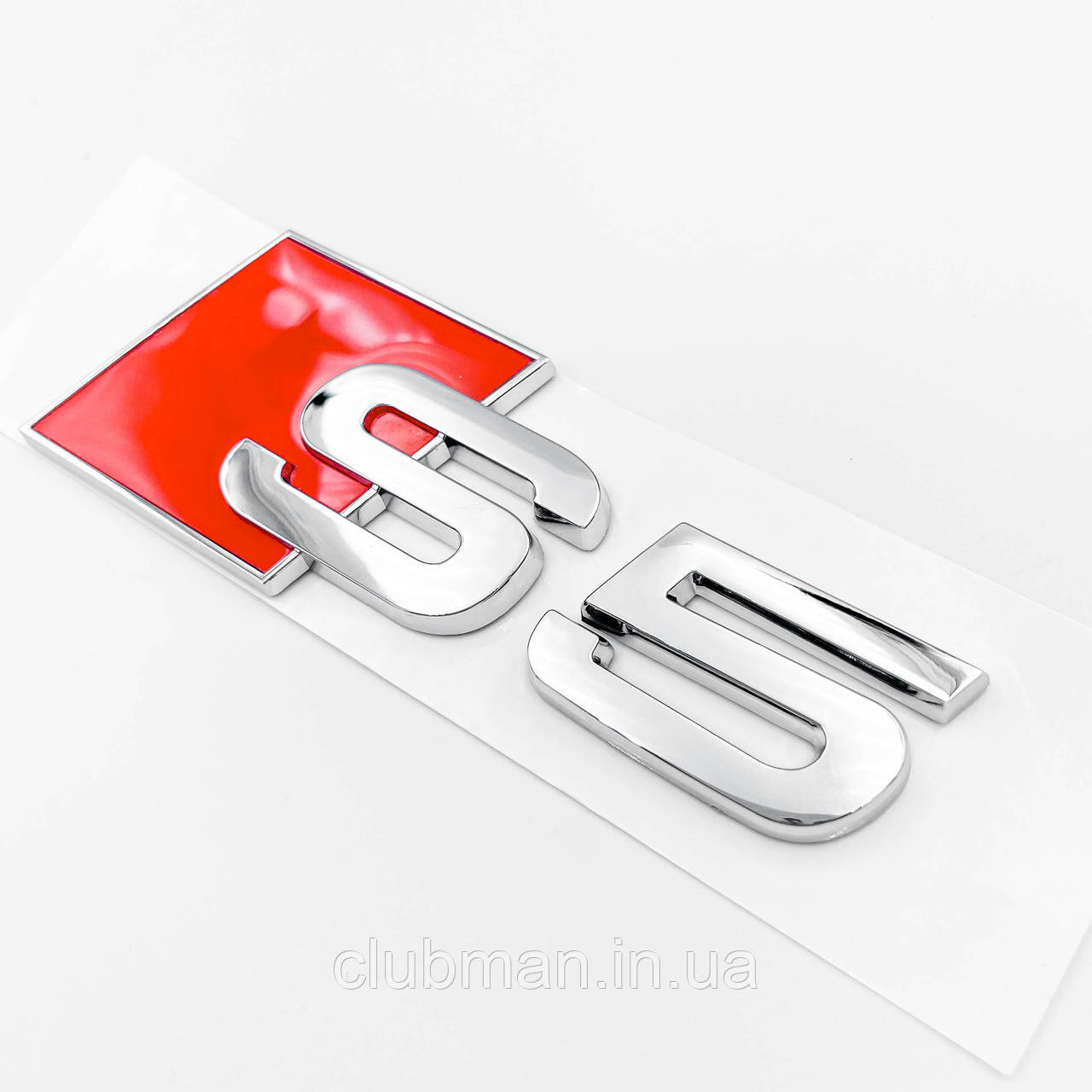 Емблема наліпка S5 AUDI (Ауді) - Хром 100х36 мм