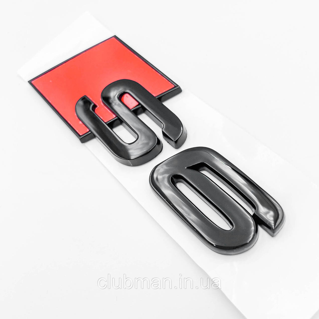 Емблема наліпка S6 AUDI (Ауді) - Чорний глянець 100х36 мм