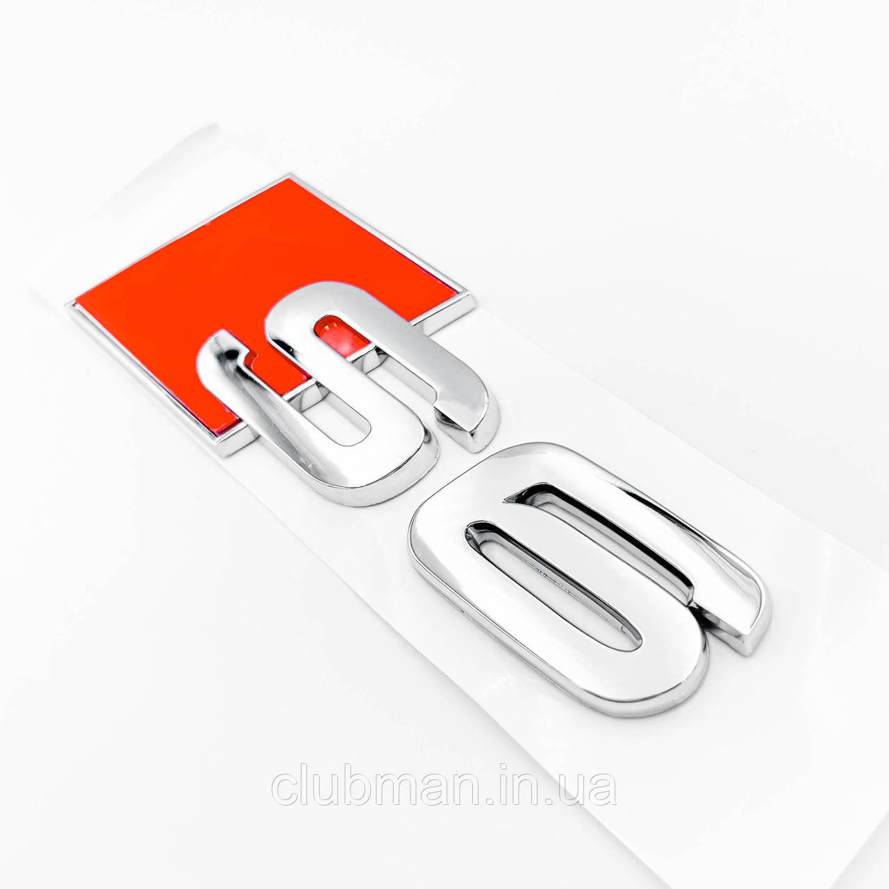 Емблема наліпка S6 AUDI (Ауді) - Хром 100х36 мм