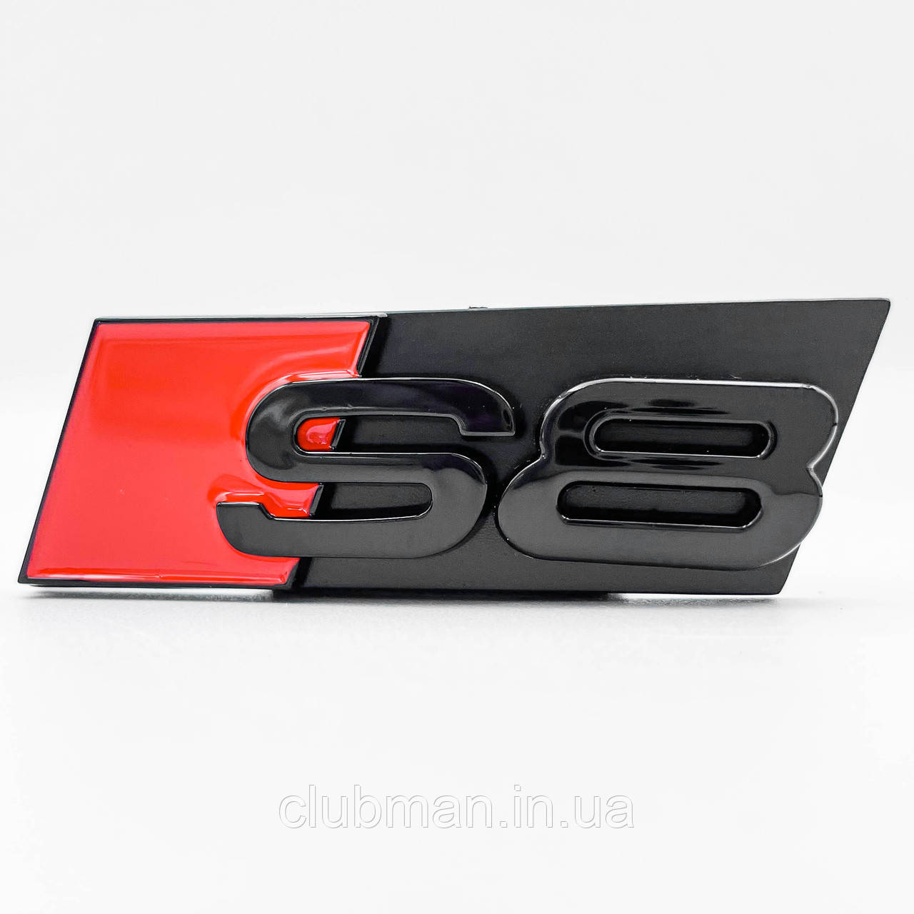 Емблема для решітки радіатора S8 AUDI (Ауді) - Чорний Глянець 68 х 21 мм