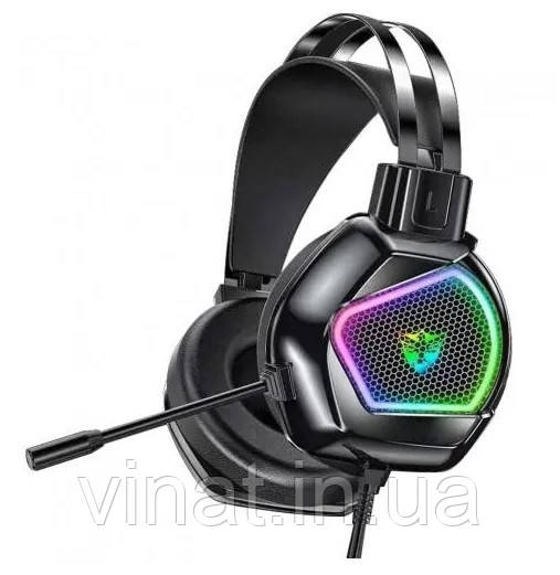 Навушники G601 RGB Gaming ігрові геймерські з мікрофоном та підсвічуванням Чорний
