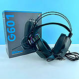 Навушники G601 RGB Gaming ігрові геймерські з мікрофоном та підсвічуванням Чорний, фото 7