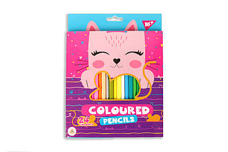 Олівці кольорові 24 кольори Cats, YES