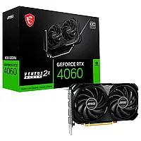 Видеокарта MSI GeForce RTX 4060 8GB GDDR6 Ventus 2X Black OC (GeForce RTX 4060 VENTUS 2X BLACK 8G O