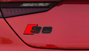 Емблема наліпка S8 AUDI (Ауді) - Чорний глянець 100х36 мм, фото 3