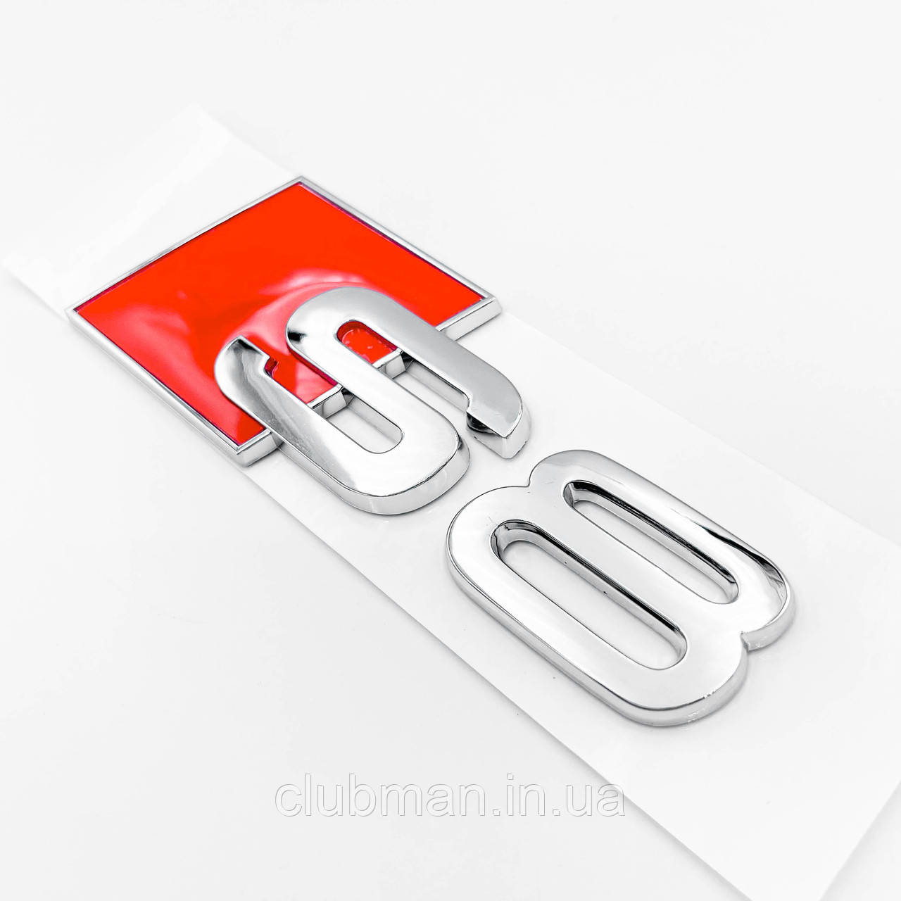 Емблема наліпка S8 AUDI (Ауді) - Хром 100х36 мм