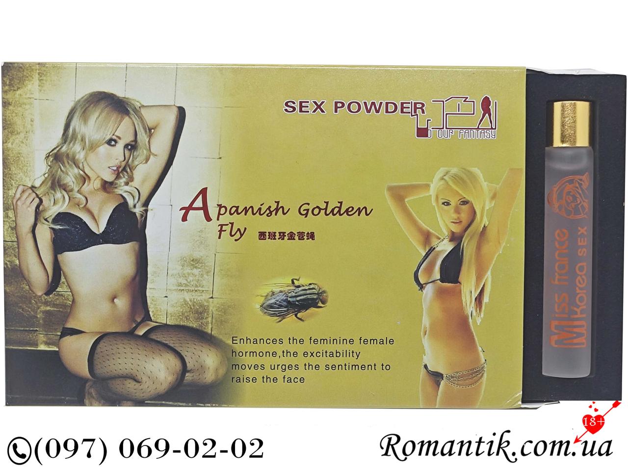 Жіночий збудник у краплях Miss France Golden Fly 6 шт.