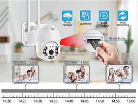 Розумна поворотна IP-камера з панорамним оглядом Wifi smart camera V360 PRO 1920*1080, фото 3