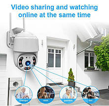 Розумна поворотна IP-камера з панорамним оглядом Wifi smart camera V360 PRO 1920*1080, фото 5
