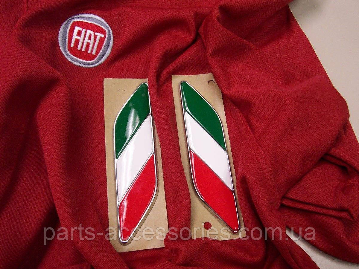 Fiat 500 2012-2019 Ємблема значок ємблеми значки на крила передні прапор Італія Нові Оригінал, фото 1