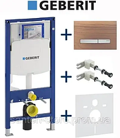 111.300.00.5+115.788.JX.2 Инсталляция Geberit Duofix Sigma+Клавиша смыва Geberit Sigma50 черный орех/хром