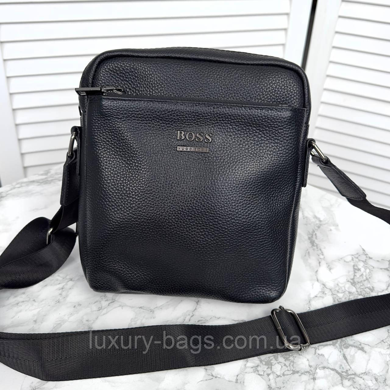 Чоловіча шкіряна сумка Hugo Boss