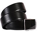 Чоловічий ремінь з натуральної шкіри під штани 301141 чорний, фото 4