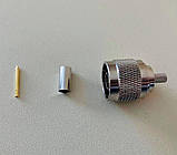 Роз'єм N-type male, тато, обтискний для кабелю RG58, DOSIN, фото 3