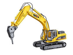 Металевий екскаватор з відбійним молотом HUI NA TOYS масштаб 1:40 1711