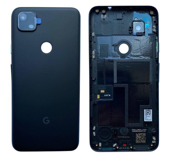 Задня кришка Google Pixel 4A, чорна, зі склом камери