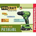 Шурупокрут Procraft PA18LiBL + Ланцюгова пила Procraft PKA18 + Олія 200 мл, фото 5