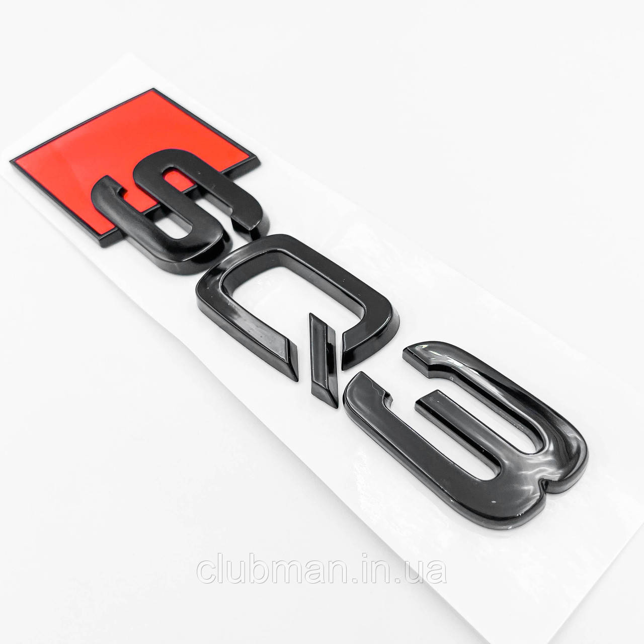 Емблема наліпка SQ3 AUDI (Ауді) - Чорний глянець 142х36 мм