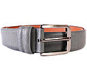 Чоловічий ремінь зі штучної шкіри під штани 301153 сірий, фото 2