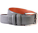 Чоловічий ремінь зі штучної шкіри під штани 301153 сірий, фото 3