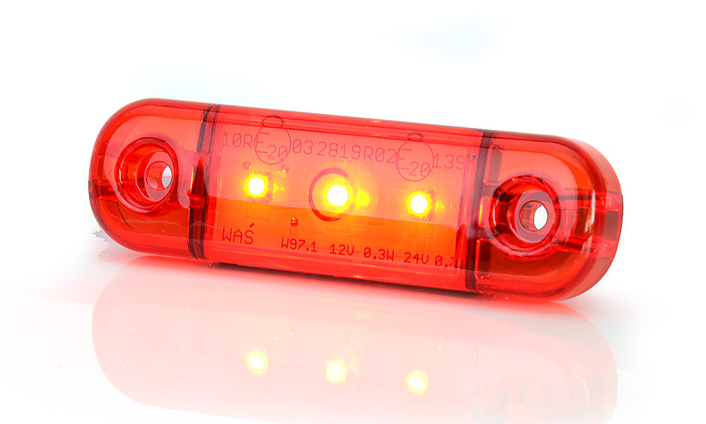 Габаритний ліхтар W97.1 709 WAS 12-24v LED Червоний