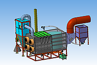Теплогенератор з теплообмінником 2,0 МВт для сушки зерна на дрібнофракційному сухому біотопливі