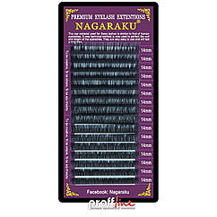 Вії для нарощування Nagaraku чорні 0.12 C 14 мм