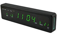 Настольные часы CX-808, с зеленой подсветкой, сетевые часы с будильником