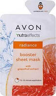 Маска для лица с экстрактом цитрусовых Avon Nutraeffects Booster Sheet Mask