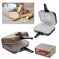 Вафельниця електрична подарункова сувенірна кольору золота ЕВ - 1/220 «Ласунка»