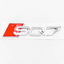 Емблема наліпка SQ7 AUDI (Ауди) - Хром 142х36 мм, фото 3