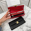 Шкіряний жіночий гаманець на кнопці Celine, фото 4