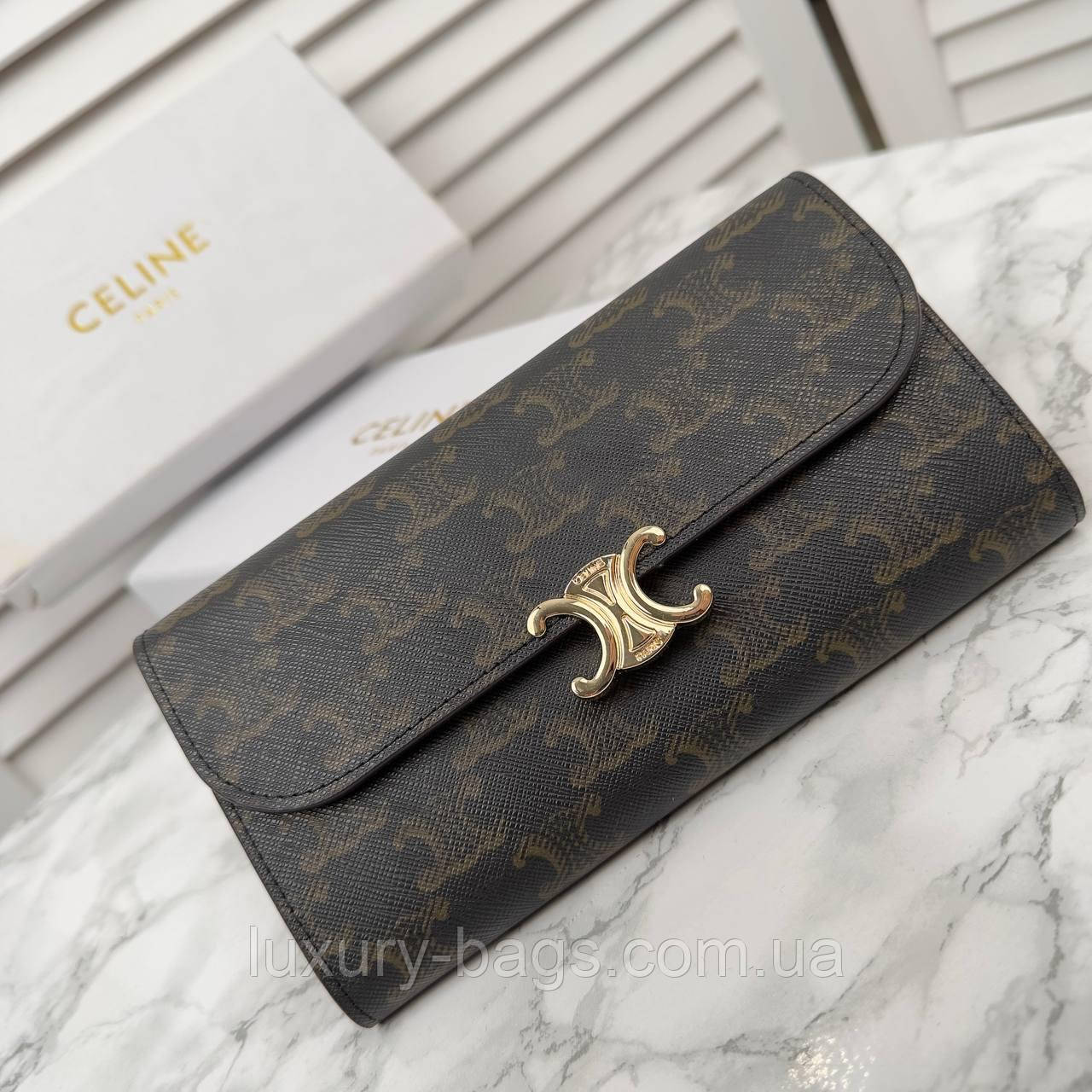 Жіночий витончений гаманець на кнопці Celine