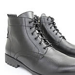 Зимові черевики з натуральної шкіри взуття ручної роботи чоловіче взуття Ultimate Black by Rosso Avangard, фото 7