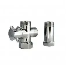 Кран угловой KP CZECH 3/4"х3/4''x3/4" с керамическим запорным элементом, фото 1
