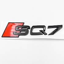 Емблема наліпка SQ7 AUDI (Ауди) - Чорний глянець 142х36 мм, фото 3