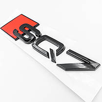 Емблема наліпка SQ7 AUDI (Ауди) - Чорний глянець 142х36 мм, фото 4