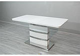 Обідній розкладний стіл Montana mini DT-115 білий глянець 110*70, фото 4