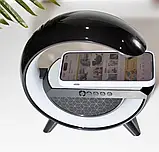 Настільна смарт лампа нічник BT2301 RGB G-Smart Light з бездротовою зарядкою та Bluetooth колонкою Чорний, фото 9
