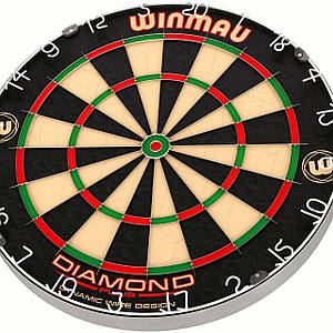 Фірмова мішень для гри в дартс зі справжнього сизалю Diamond Winmau Англія з дротиками